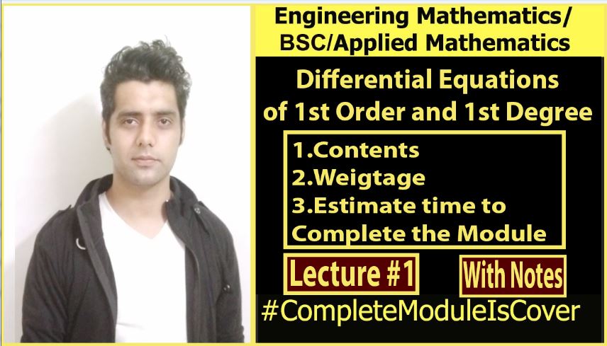 Differential Equation of 1st order and 1st degree